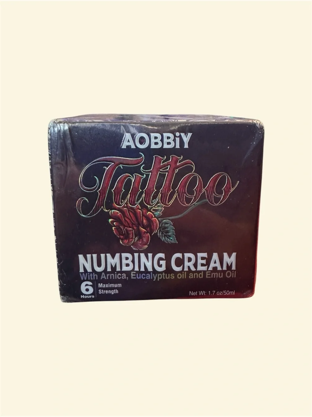 AOBBiY Tattoo Numbing Cream Maximum Strength 1.7 oz Sealed